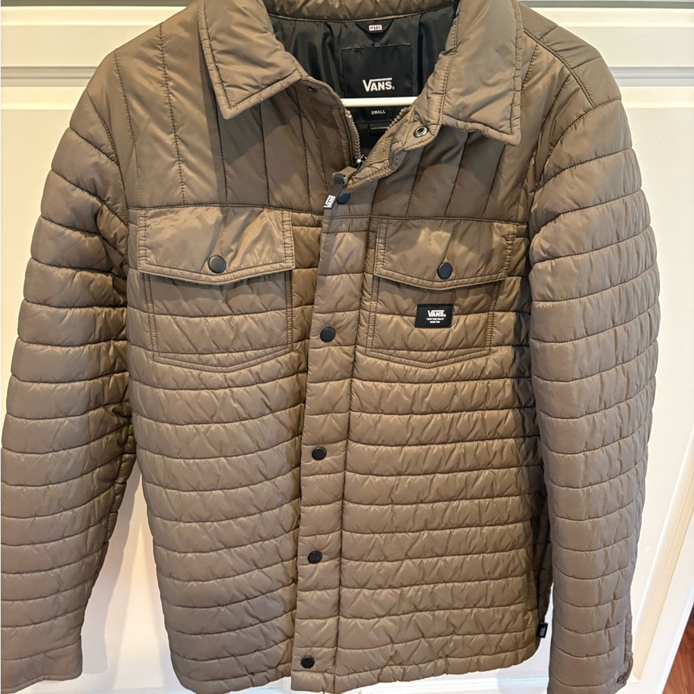 Vans Men's Brown Quilted Puffer Jacket